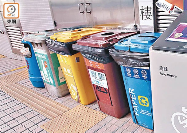 政府宣傳配套敷衍，市民回收意識不足，甚至不知三色回收桶如何分類。