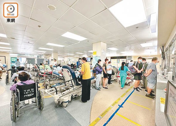 公立醫院急症室於聖誕長假後首個工作天仍持續爆滿。
