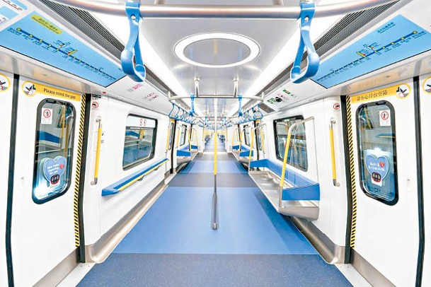 新列車擁有更寬闊的車廂空間。