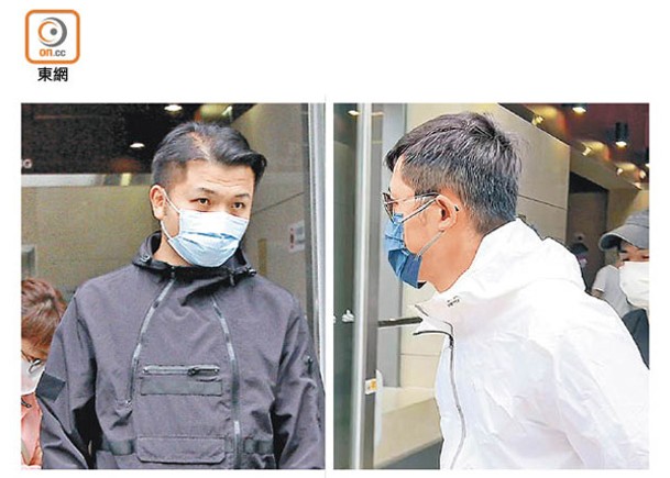 任警署警長的沈志明（左）及警員楊卓麟（右）被裁定公職人員行為失當罪成。