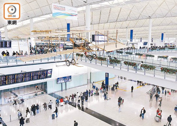 香港國際機場的客運量在疫情後已慢慢恢復。