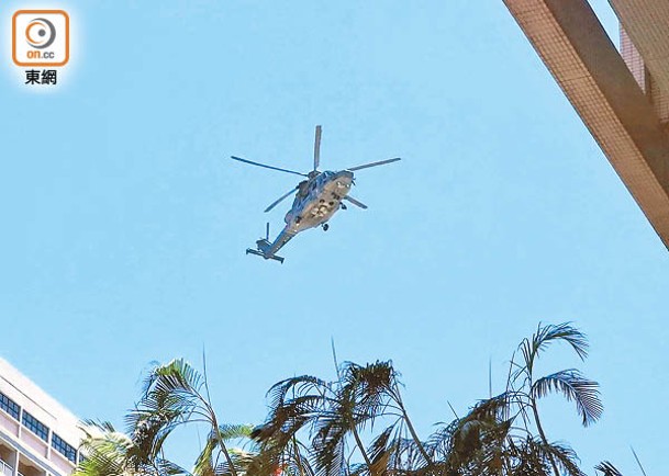 北果洲案：直升機把受傷外籍漢送院。