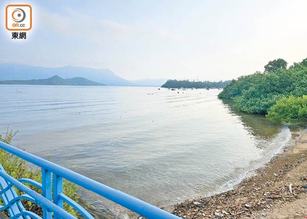 現場為烏溪沙新村對開海面。（馬竟峯攝）