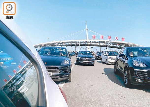 港澳車經大橋過境  單日兩萬輛次破紀錄