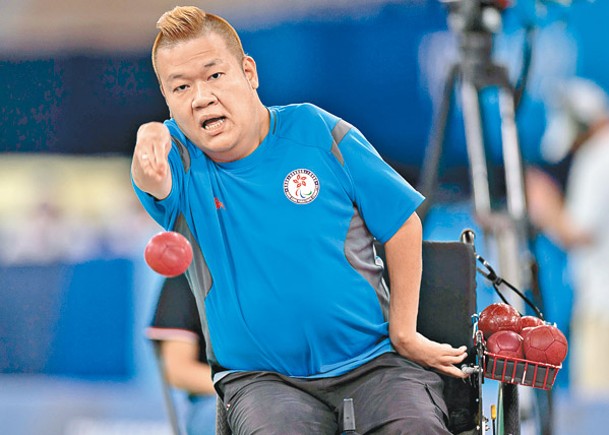 梁育榮雖然於準決賽落敗，但表現落力，值得一讚。（香港殘奧會圖片）