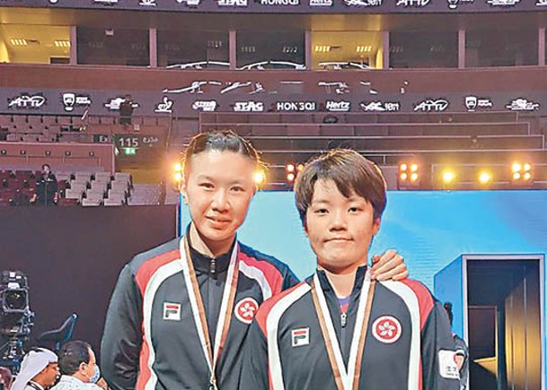 李皓晴（左）杜凱琹（右）（香港乒乓球總會圖片）
