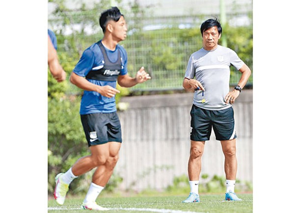 朱志光（右）目標提升球員狀態。（傑志提供圖片）