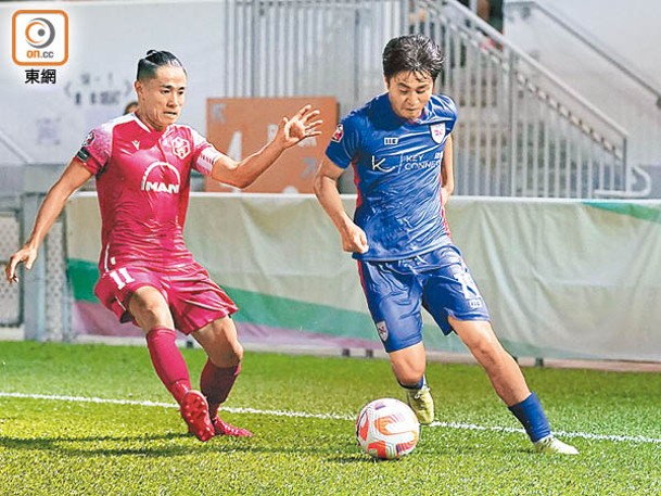 林樂賢（右）於香港U23的角色有別於以往。