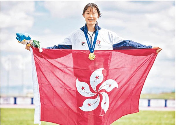 李紫桃於女子100米勇奪金牌。（港協暨奧委會圖片）