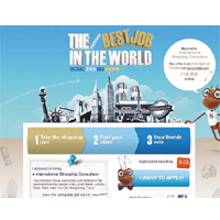 網站打出「全球第二筍工」的旗號，吸引求職者注意。