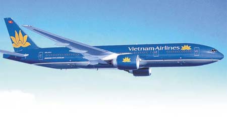 越南航空客機飛行中遇氣流導致乘客受傷。圖為越南航空一架波音777客機。