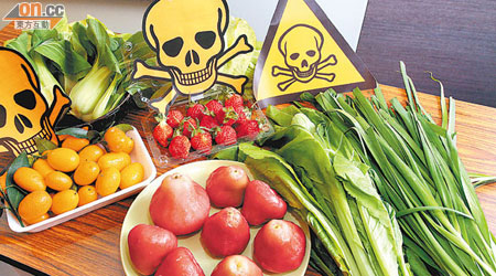 調查顯示部分台灣市售蔬果殘留農藥。（本報台北傳真圖片）