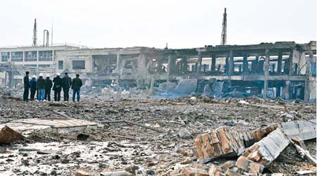 肇事工場爆炸後被夷為平地。（中新社圖片）