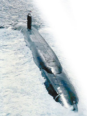 美軍俄亥俄級巡航導彈核潛艇據稱常潛伏在中國近海。（資料圖片）
