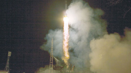 聯盟號於哈薩克發射升空。（Getty images圖片）