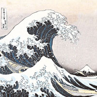 葛飾北齋以富士山為題的畫作《富嶽三十六景》，聞名於世。