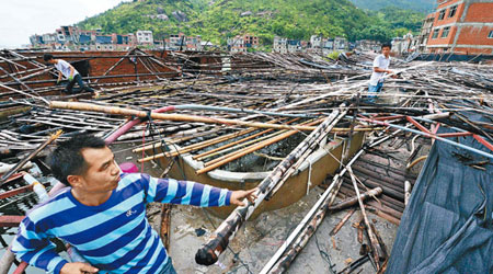 颱風潭美對福建沿海地區造成嚴重影響。（中新社圖片）