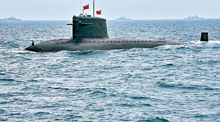 圖為長征３號核潛艇。（中新社圖片）