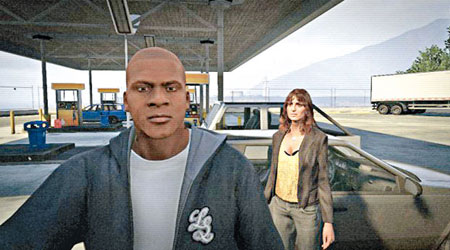 安東妮亞（右）被指影射卡倫。圖為GTA V遊戲畫面。（互聯網圖片）