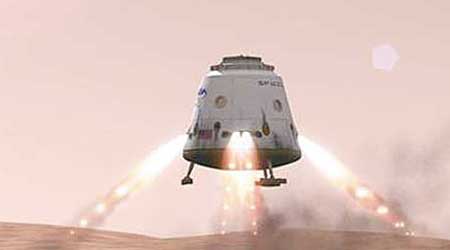 SpaceX聲稱進一步掌握火箭重返地球的技術，圖為模擬圖片。