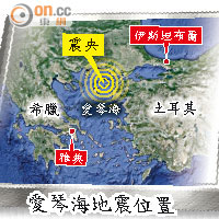 愛琴海地震位置