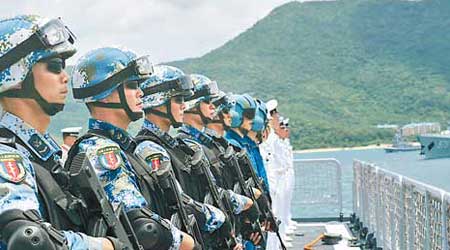 中國海軍首次派艦艇編隊參加「環太平洋」多邊軍演。（中新社圖片）