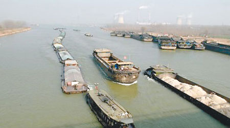 北京社科院建議開鑿京津陸海運河，圖為內地運河。（互聯網圖片）