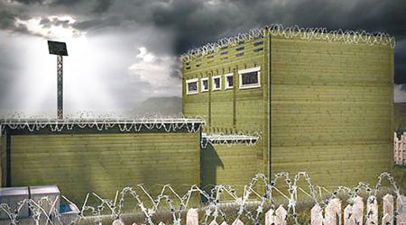 利茲一間建築公司設計聲稱可抵擋喪屍來襲的「喪屍堡壘」。圖為其構想圖。（互聯網圖片）