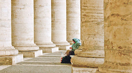 梵蒂岡的無家可歸者。（互聯網圖片）
