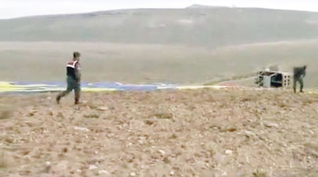 涉事熱氣球於鴿子谷墜毀。（互聯網圖片）