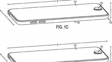 專利文件顯示，日後iPhone的Home掣將可像操縱桿般使用。（互聯網圖片）