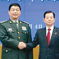 常萬全（左）本月四日在首爾與韓民求（右）舉行會談。（互聯網圖片）