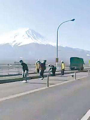 發生意外的大橋，為拍攝富士山的熱門地點。（互聯網圖片）