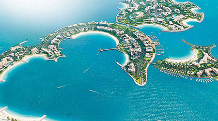 杜拜擬在當地的四個巨型人工島改建成「派對島」。（互聯網圖片）