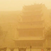 莫高窟因沙塵暴一度暫時關閉。（互聯網圖片）