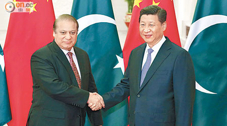 習近平去年與巴基斯坦總理謝里夫會面。