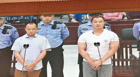 陳夏影（左）、黃興（右）在庭上稱曾遭刑訊逼供。（互聯網圖片）