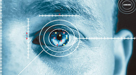 虹膜識別技術近年發展愈趨成熟。（互聯網圖片）