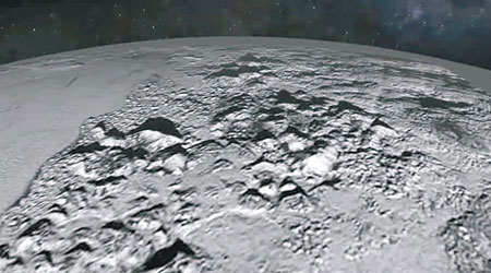NASA模擬在諾蓋山脈上空飛行的片段。（互聯網圖片）