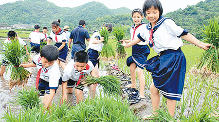 內地教育部要求中小學加強勞動教育。（互聯網圖片）