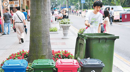 廣州今日實施垃圾分類規定。
