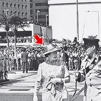訪港 <br>英女王（箭嘴示）一九八六年第二度訪問香港。