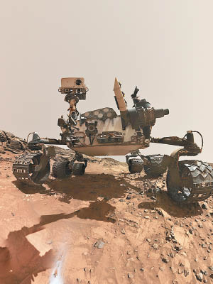 圖為火星探測車好奇號。