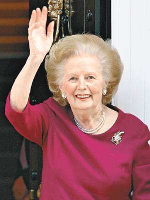 英國已故前首相「鐵娘子」戴卓爾夫人。