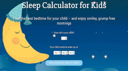 孩子的理想睡眠時間原來可以計算出來。