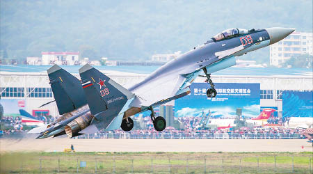 中國據報將大手購買俄羅斯的蘇35戰鬥機。（資料圖片）