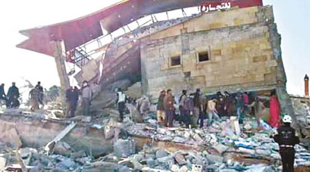 ＭＳＦ支援的醫院在空襲中嚴重損毀。（無國界醫生圖片）