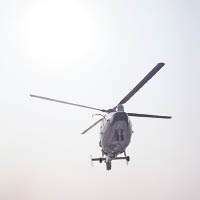 軍用直升機參與演練。