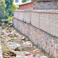 涉事村莊河水污染情況嚴重。（互聯網圖片）