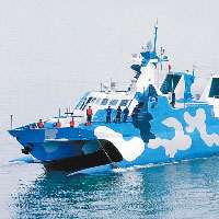 永興島部署022導彈快艇。
